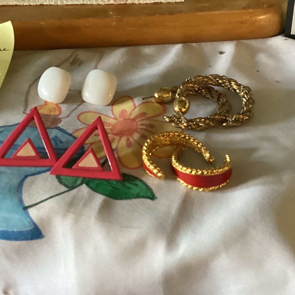 Gold and Red Jewelry Set